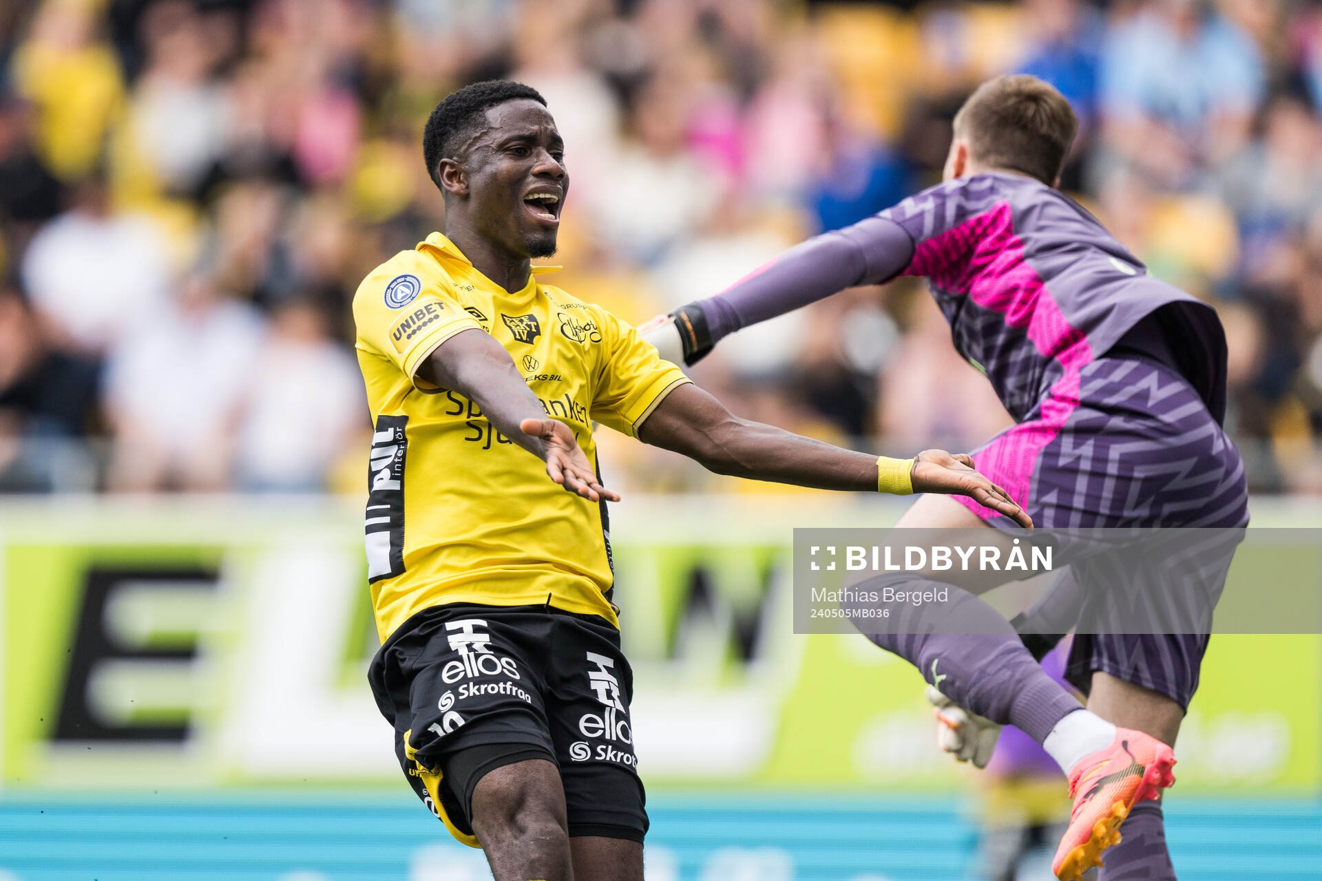 Elfsborgs Michael Baidoo reagerar