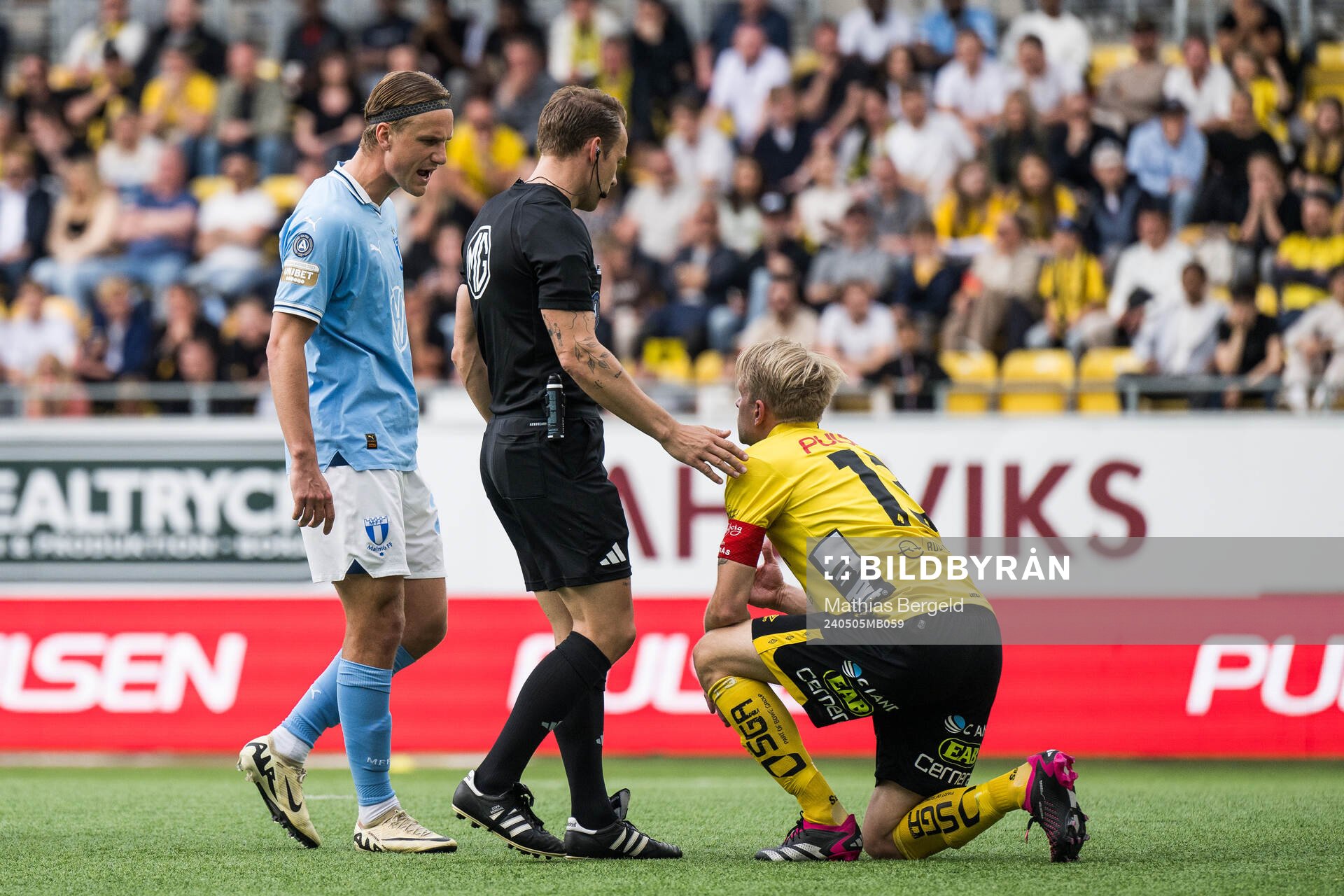 Malmö FFs Erik Botheim och Elfsborgs Johan Larsson