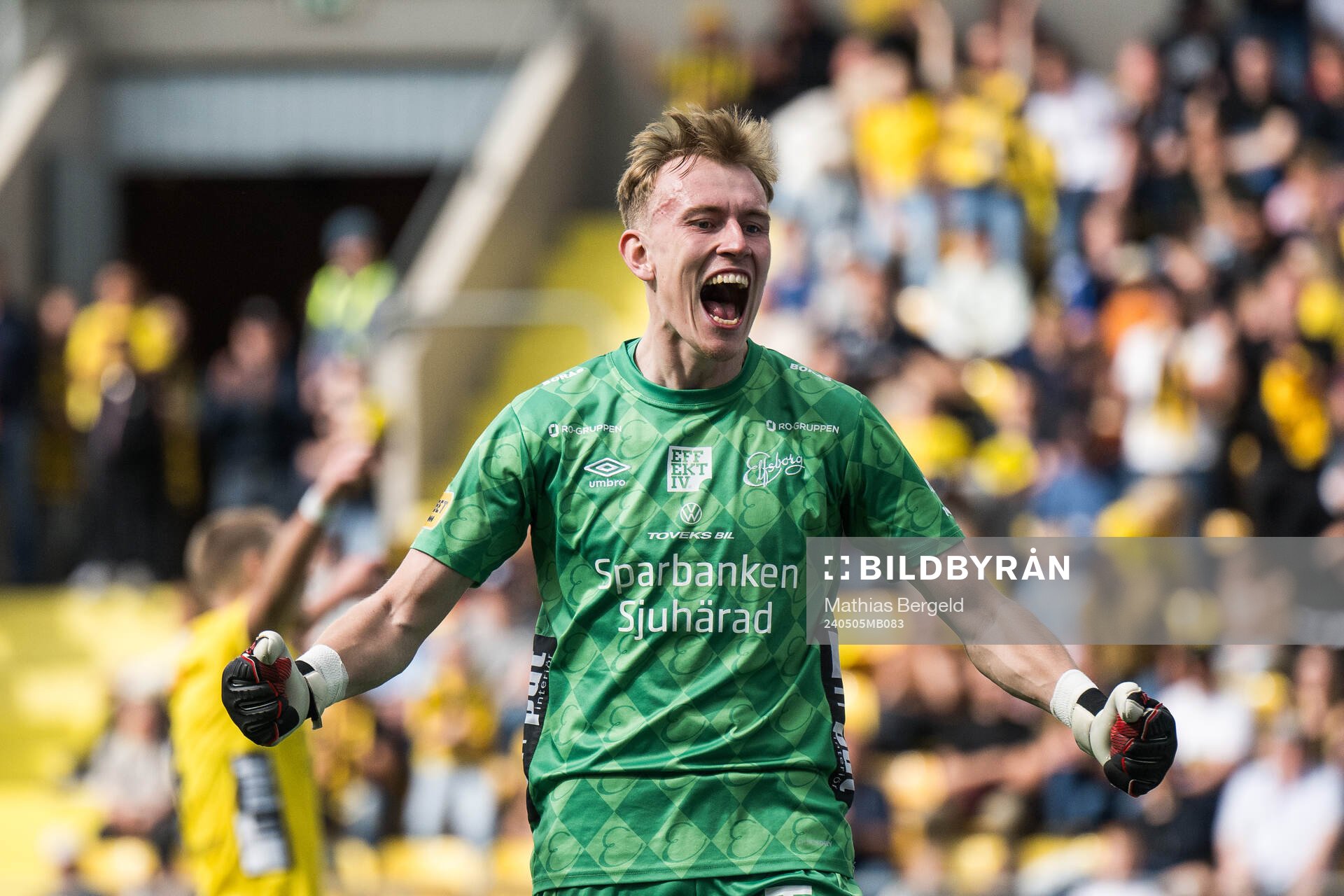 Elfsborgs målvakt Marcus Bundgaard Sörensen jublar