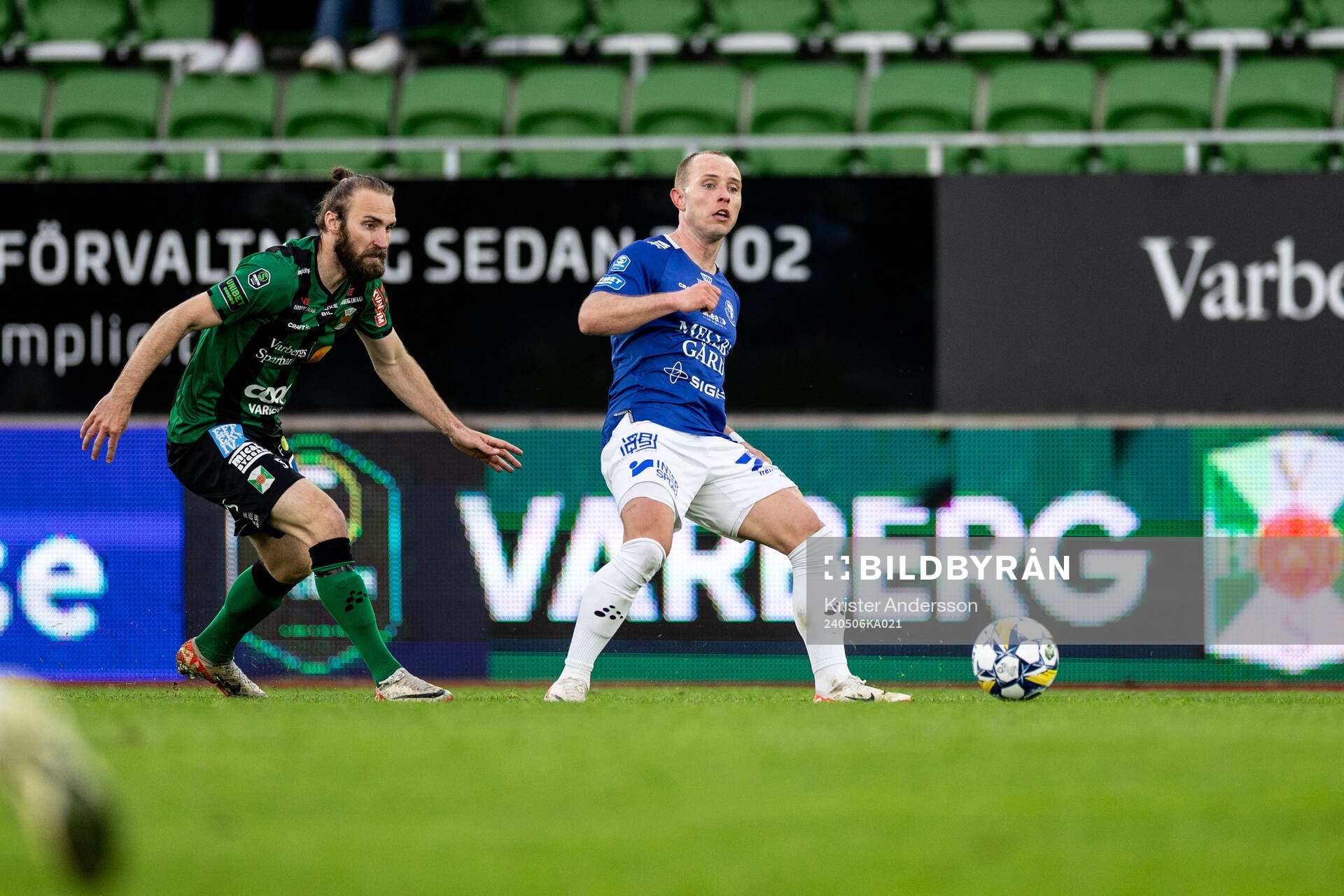 Varbergs Oskar Sverrisson och Trelleborgs Pierre Dahlin