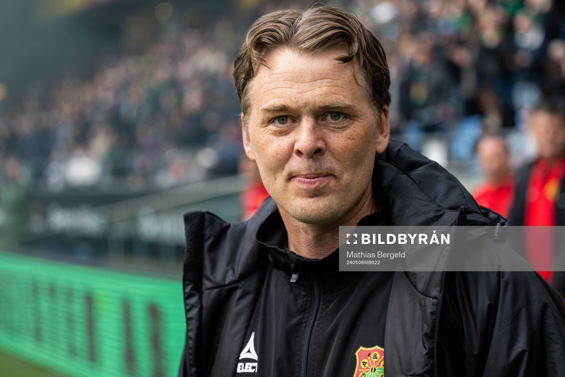 GAIS tränare Fredrik Holmberg inför fotbollsmatchen i Allsvenskan mellan GAIS och IFK Göteborg den 6 maj 2024 i Göteborg. 