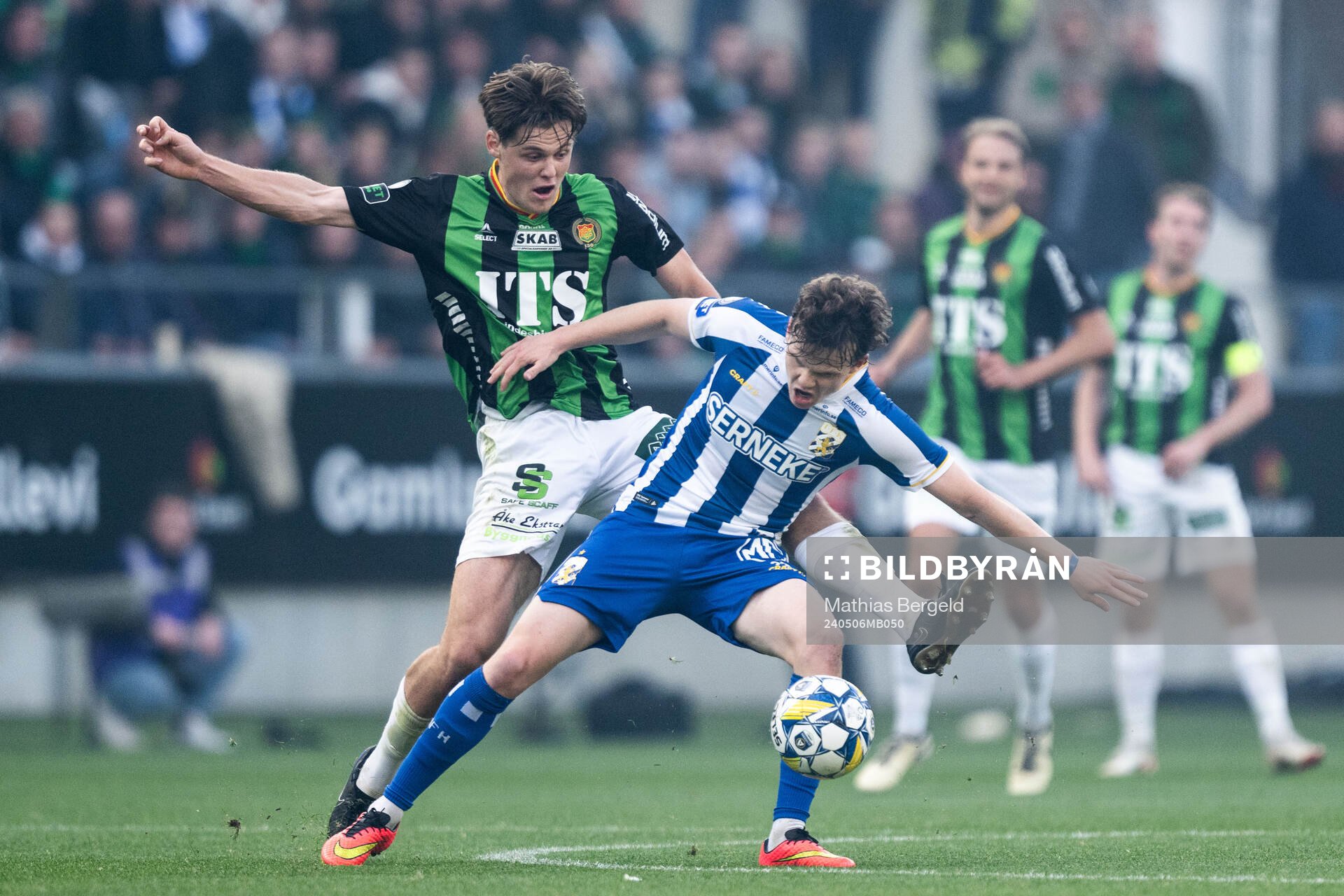 GAIS Axel Henriksson och IFK Göteborgs Kolbeinn Thordarson
