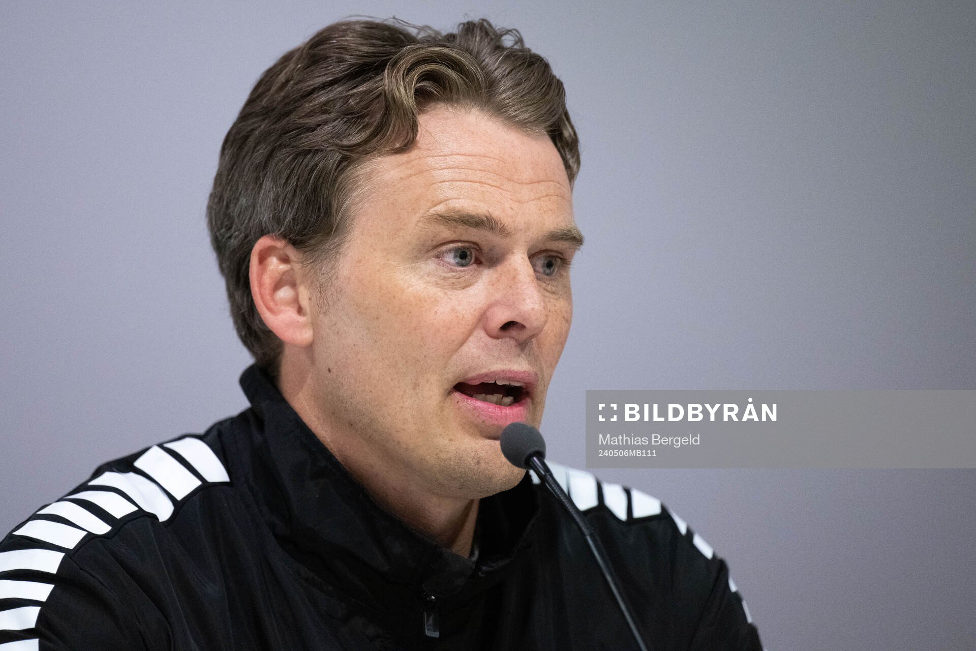 GAIS tränare Fredrik Holmberg på presskonferensen