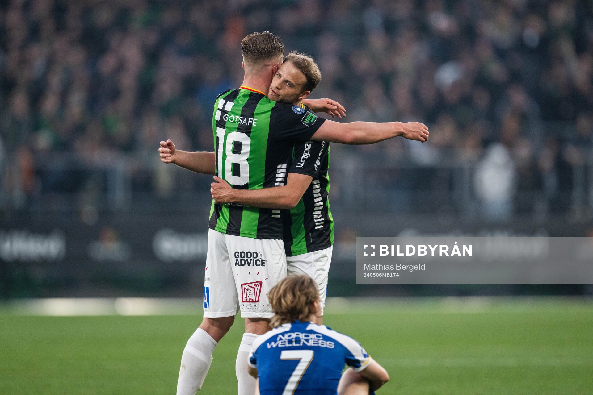 GAIS Alexander Ahl Holmström och Gustav Lundgren jublar