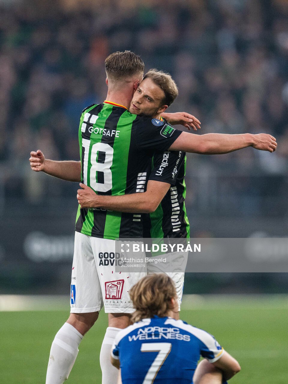 GAIS Alexander Ahl Holmström och Gustav Lundgren jublar