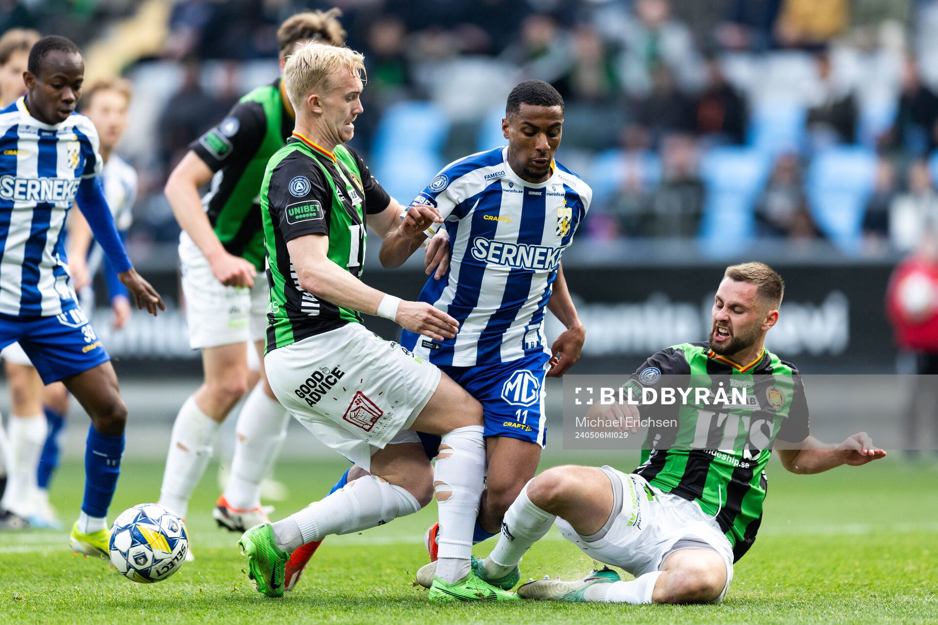 IFK Göteborgs Paulos Abraham mot GAIS Robin Wendin
