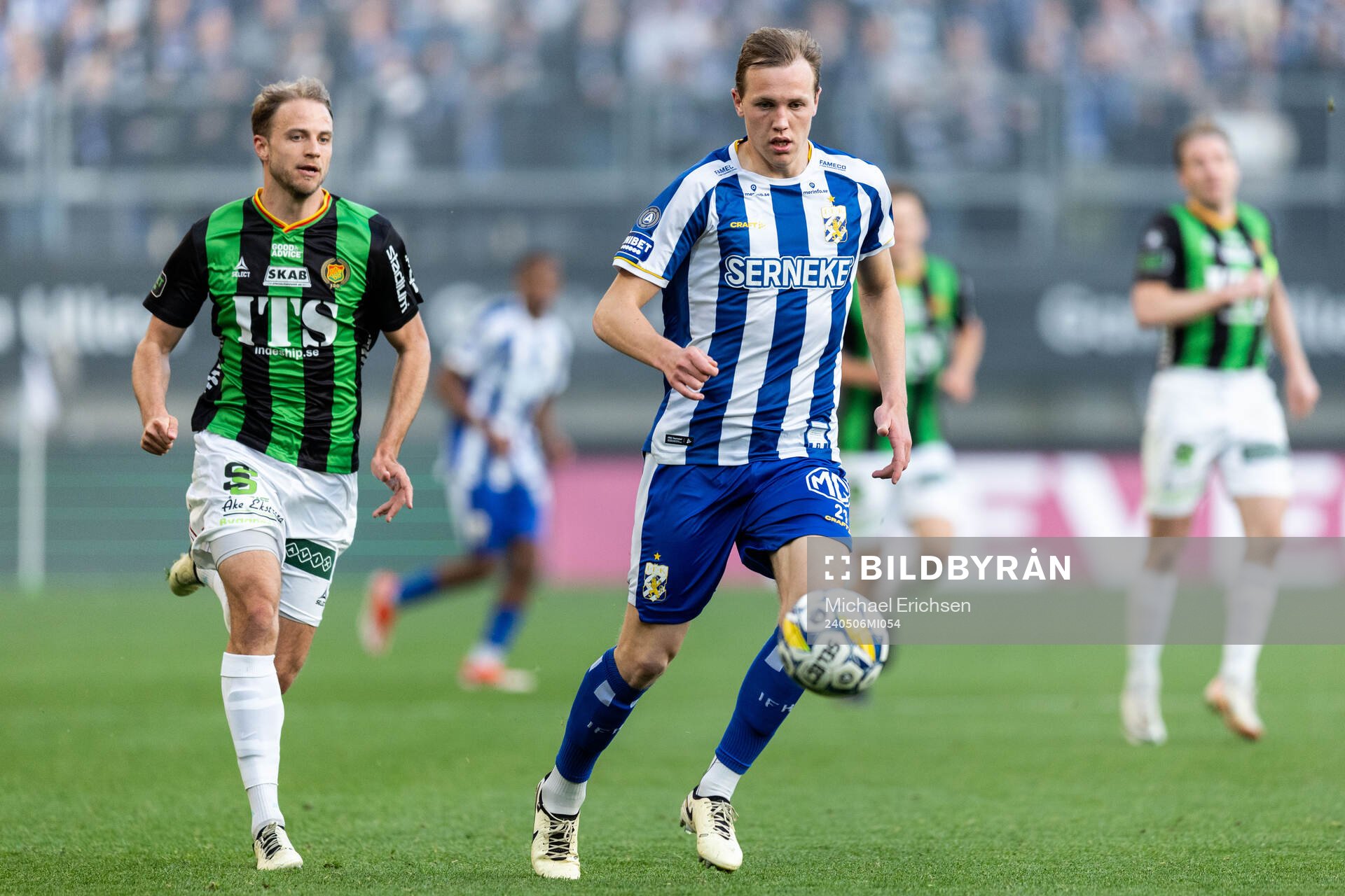 GAIS Gustav Lundgren och IFK Göteborgs Adam Carlén