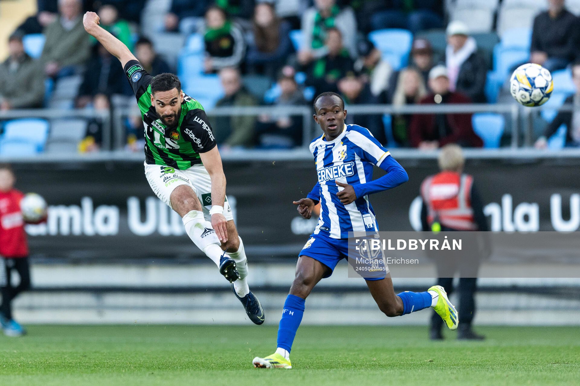 GAIS Mervan Celik och IFK Göteborgs Malick Junior Yalcouye