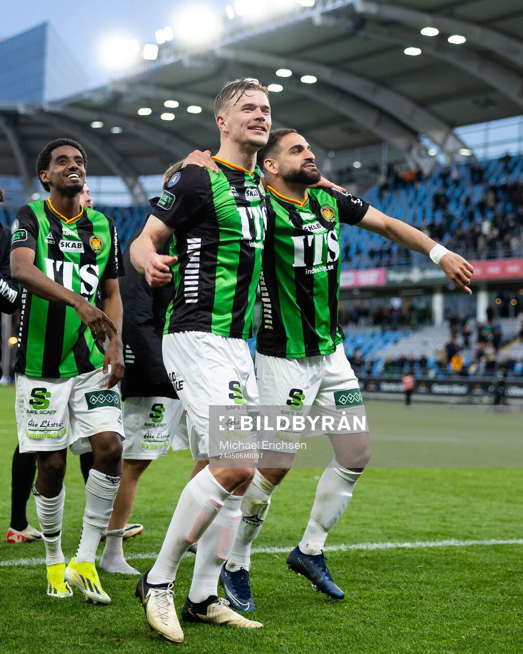 GAIS Alexander Ahl Holmström och Mervan Celik jublar