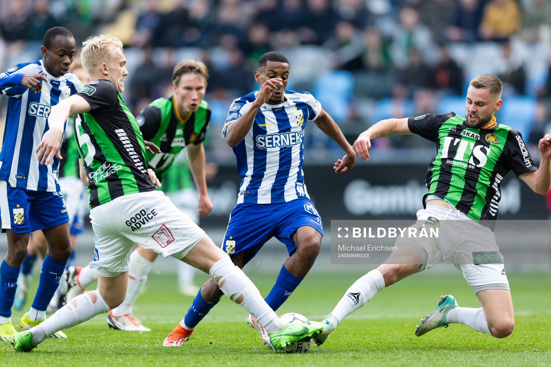 GAIS Robin Wendin Thomasson och Axel Norén mot IFK