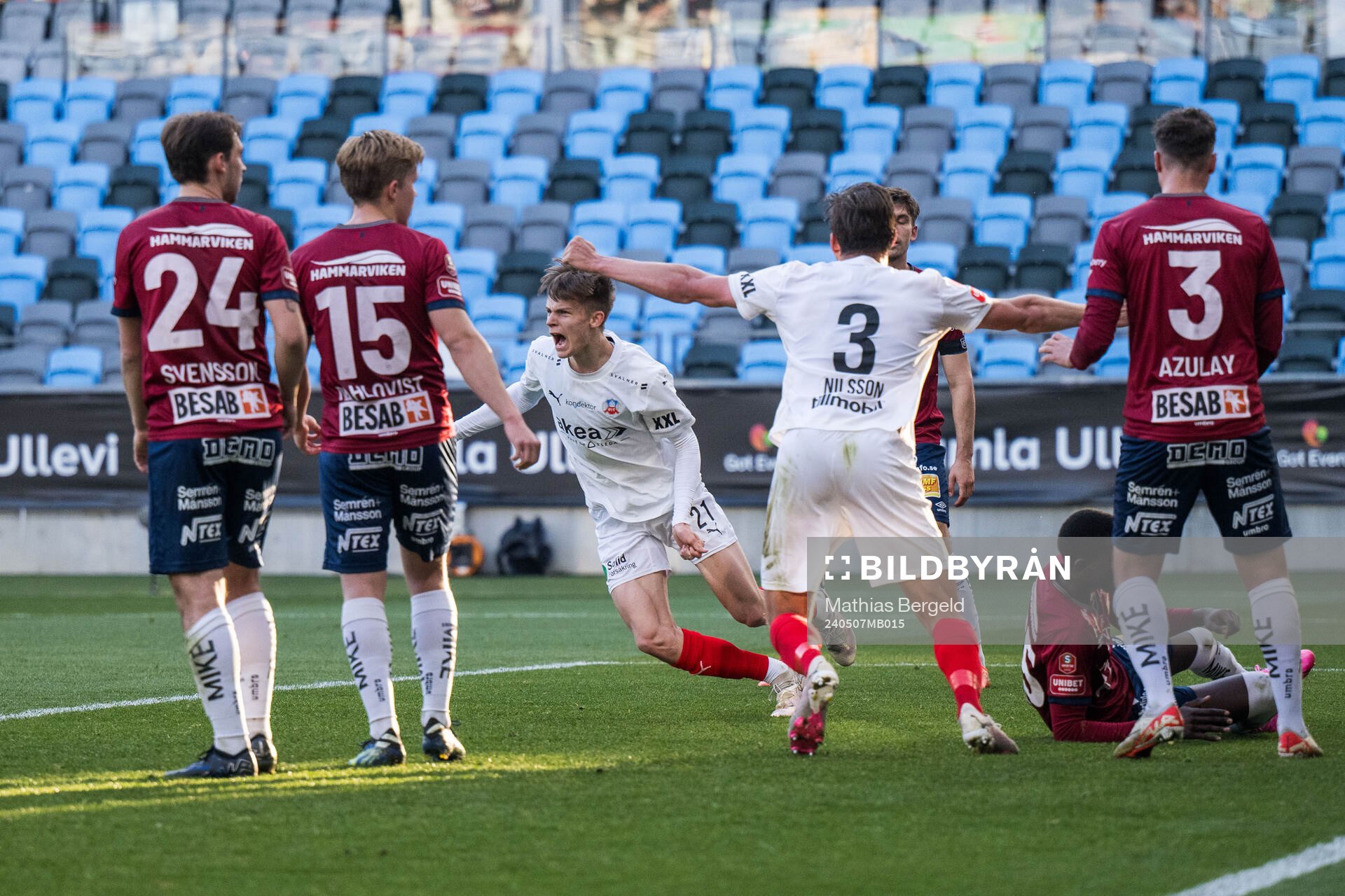 Helsingborgs Adrian Svanbäck jublar