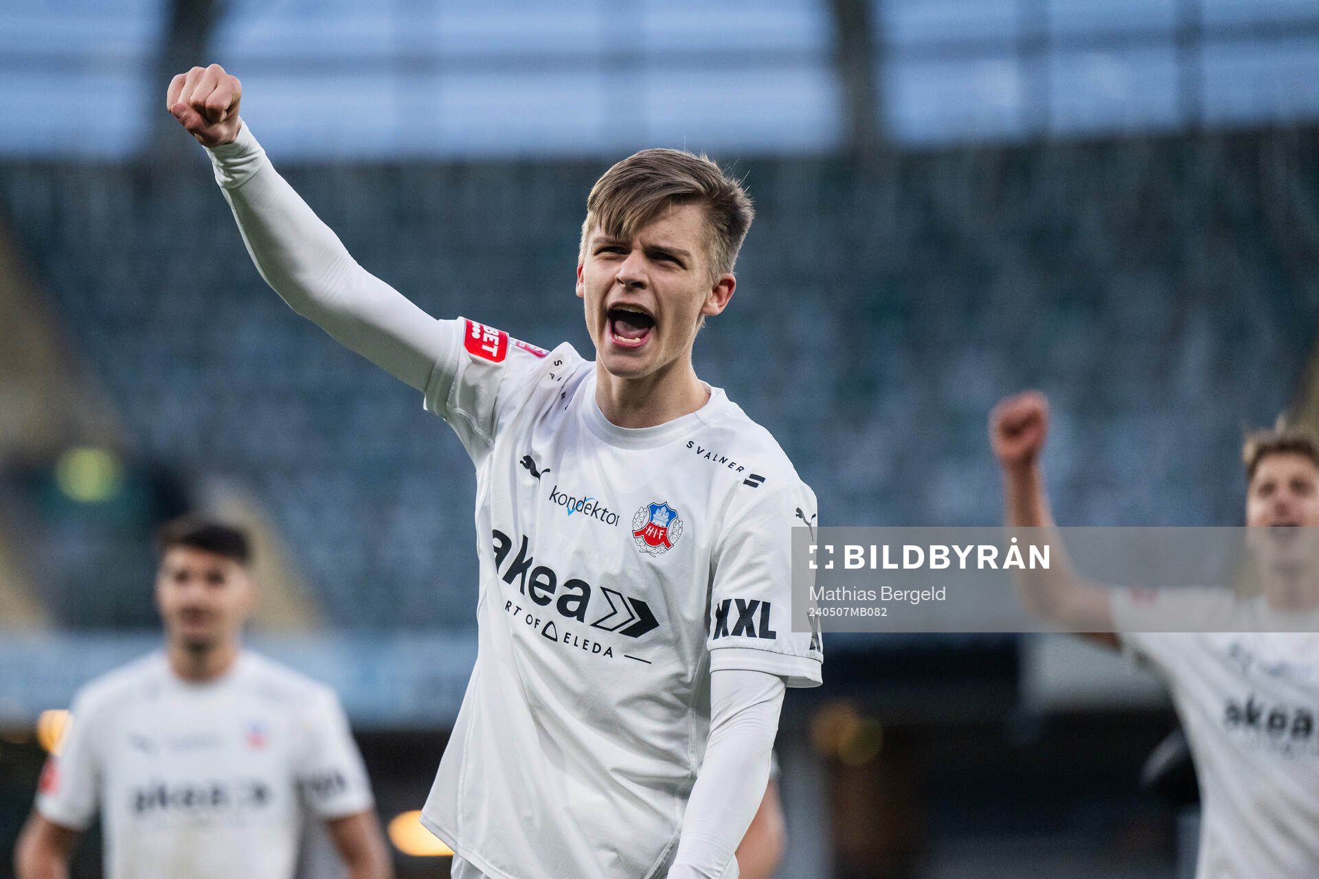 Helsingborgs Adrian Svanbäck jublar