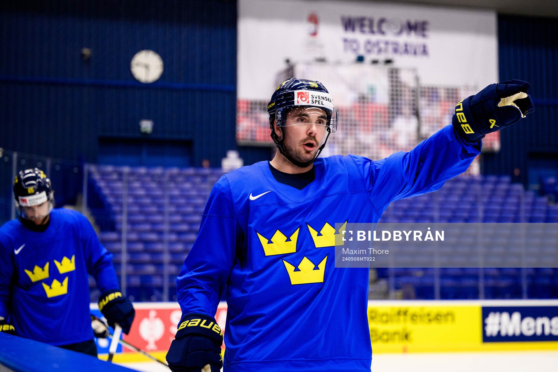 Marcus Johansson of Sweden at a practice session