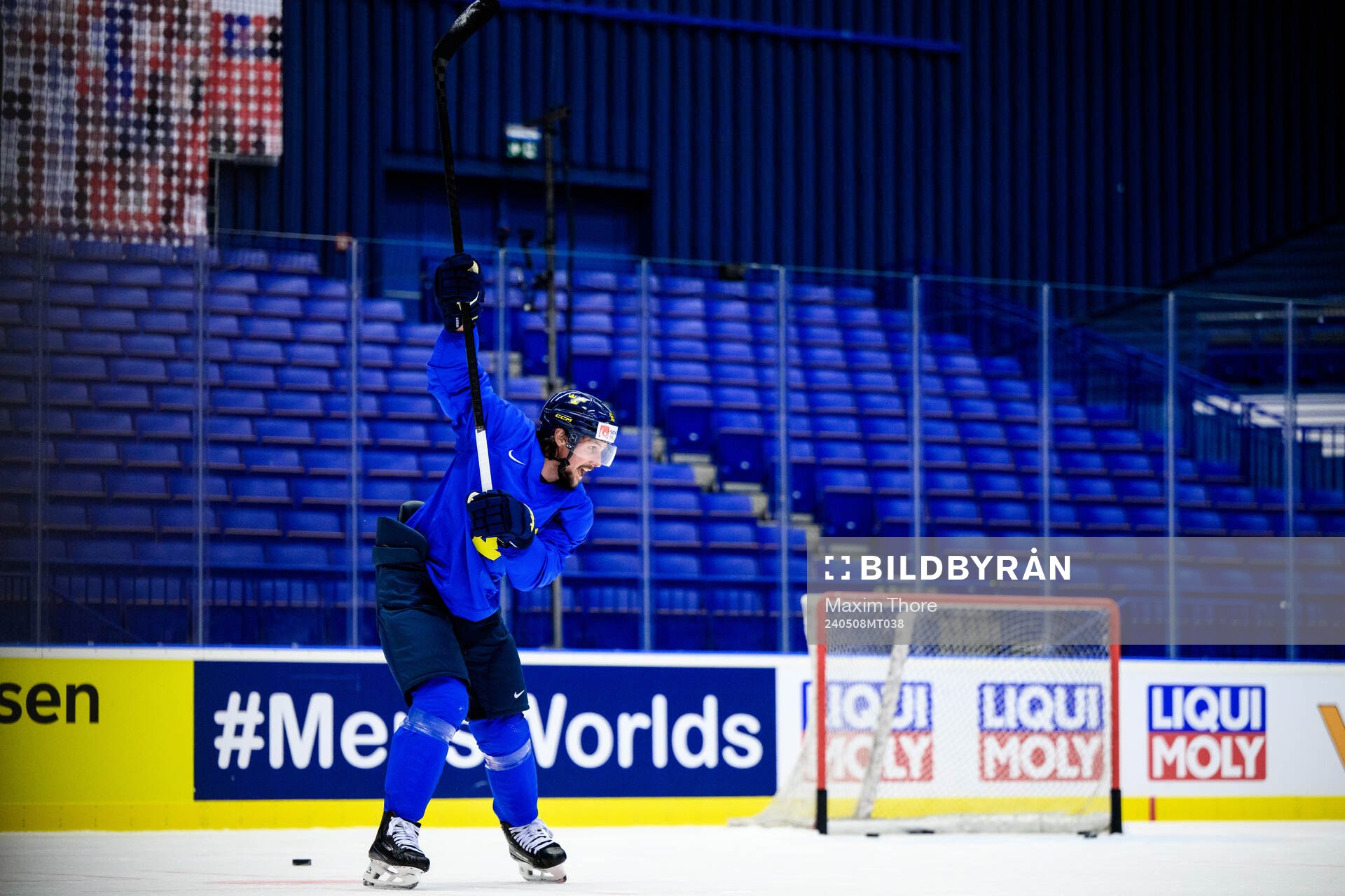 Erik Karlsson of Sweden at a practice session