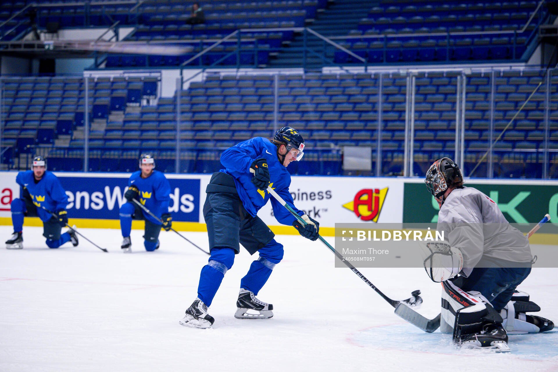 Marcus Sörensen of Sweden at a practice session