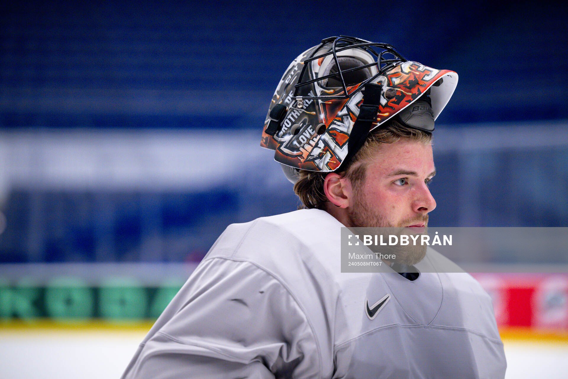 Goalkeeper Samuel Ersson of Sweden at a practice session