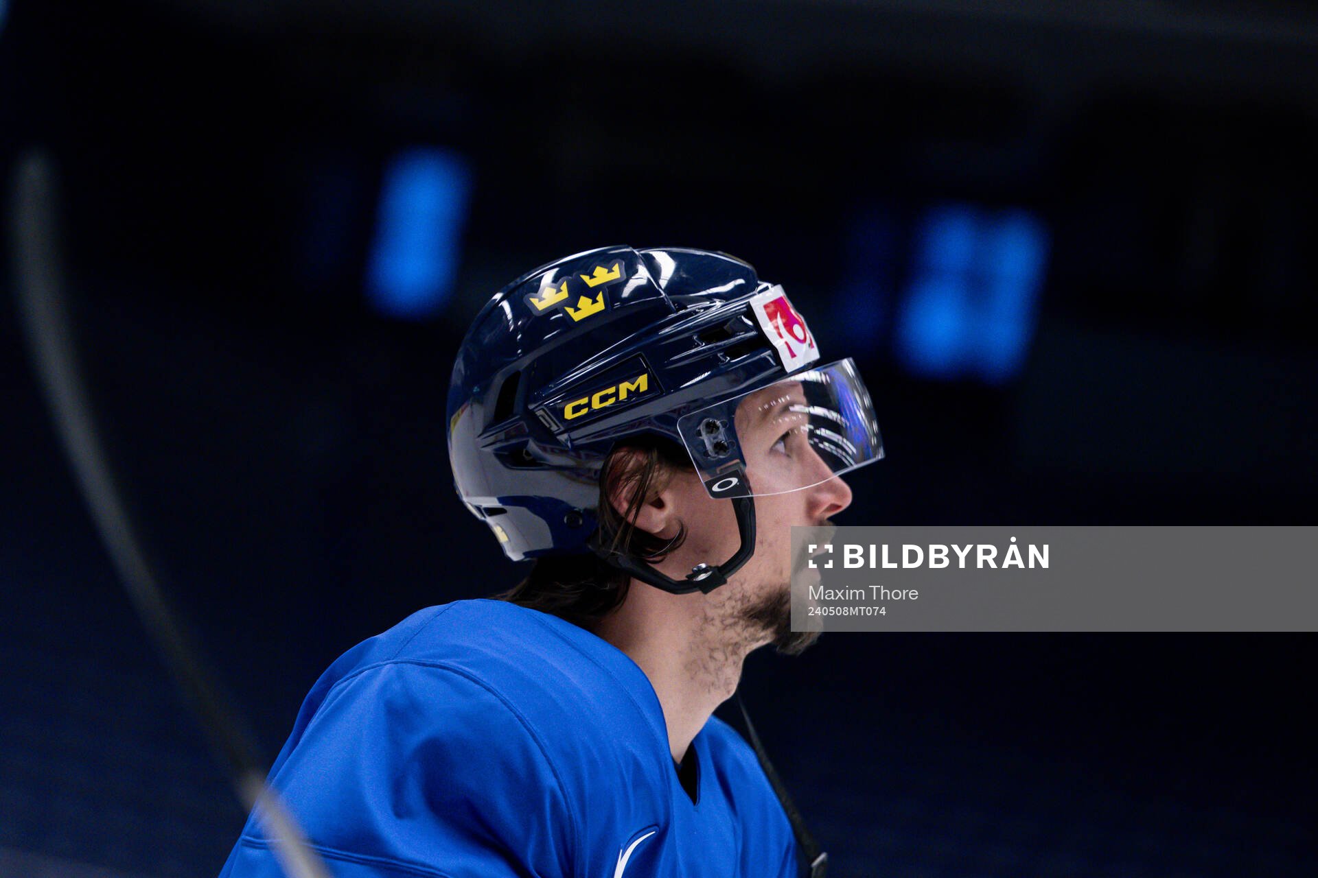 Erik Karlsson of Sweden at a practice session
