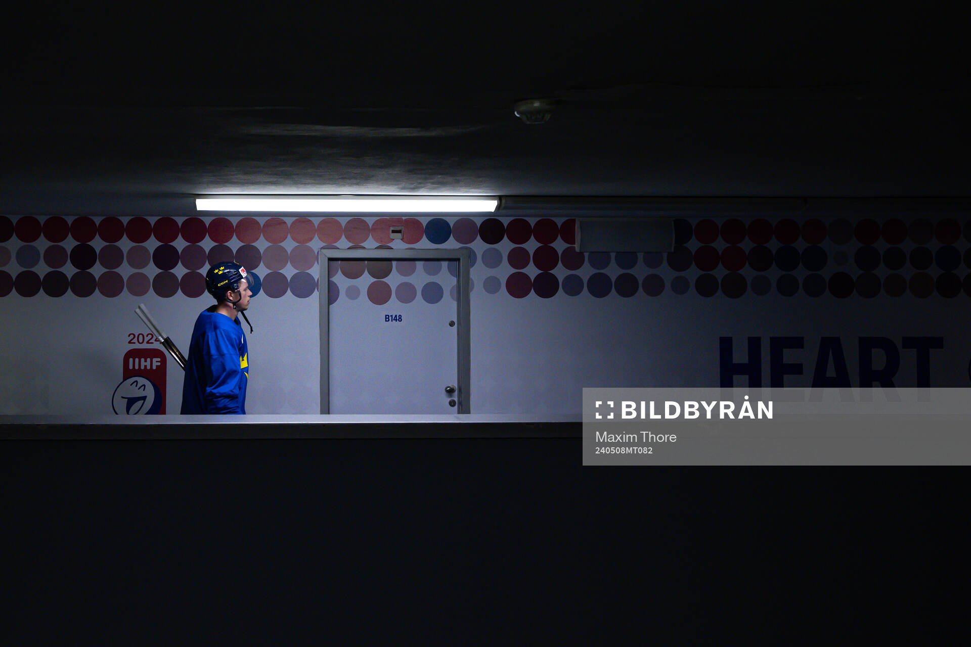Lucas Raymond of Sweden at a practice session