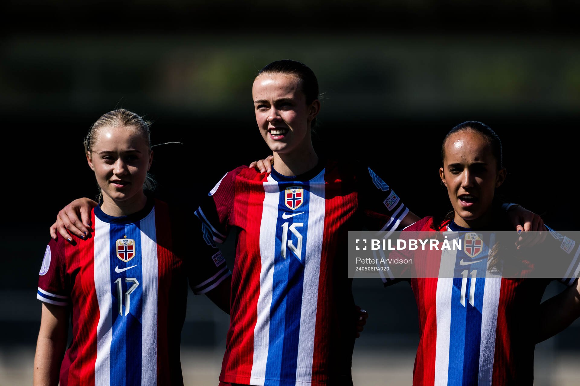 Tommine Enger, Elle Ulstein and Estella Turflinger of Norway