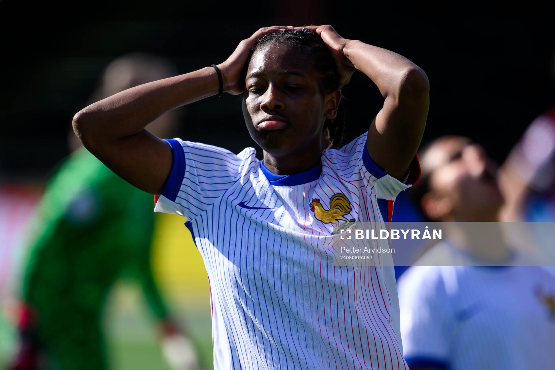 Mymithye Bironien of France looks dejected