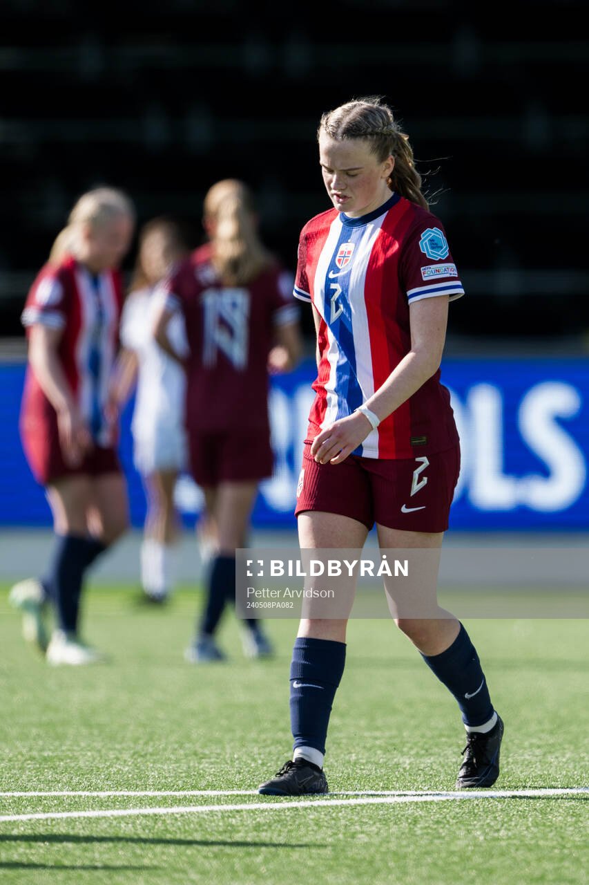 Ina Raaum Andreassen of Norway looks dejected