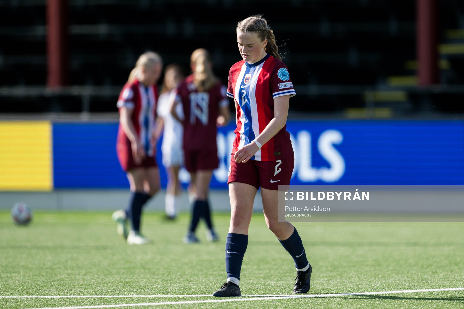 Ina Raaum Andreassen of Norway looks dejected