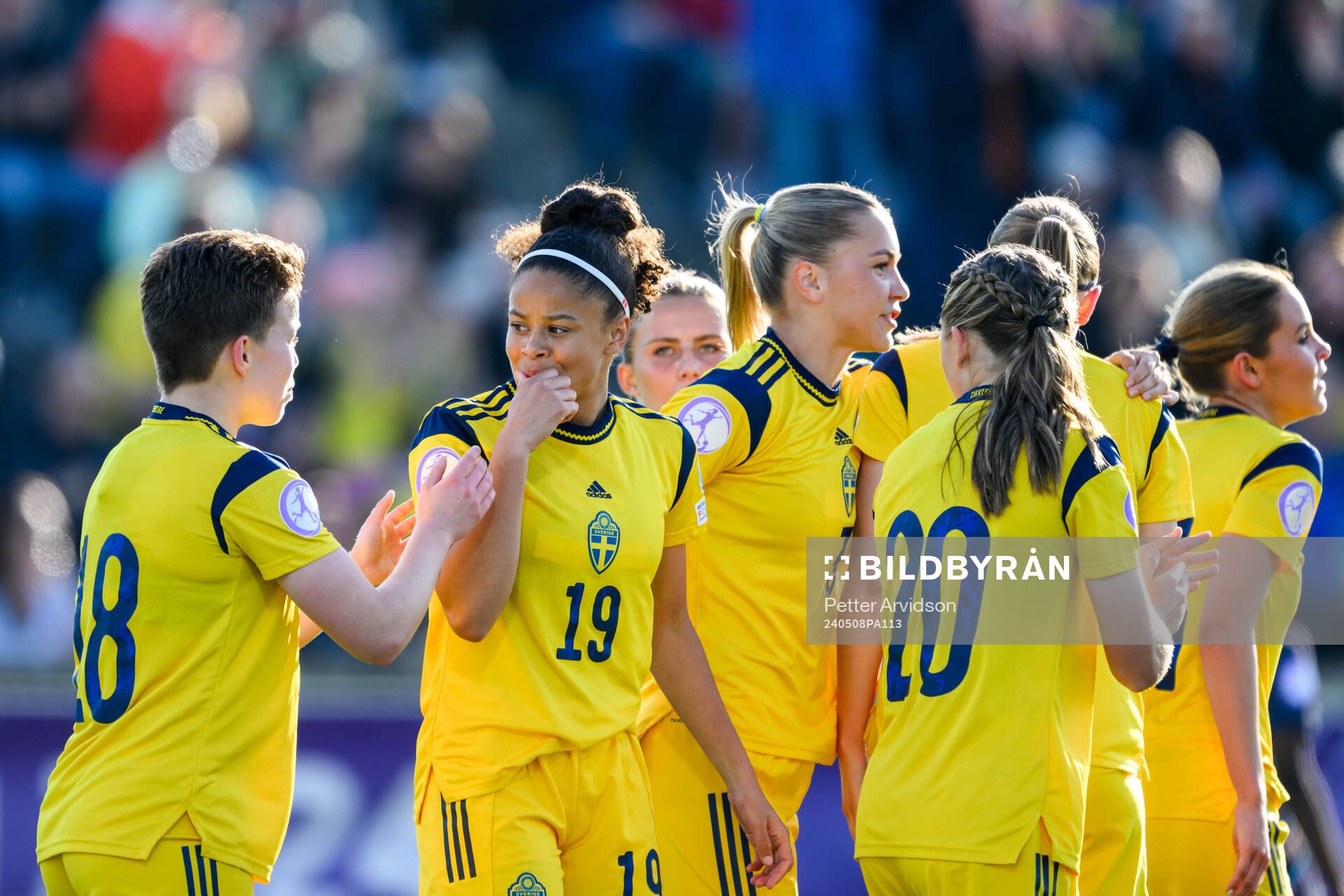 Felicia Schröder of Sweden celebrates