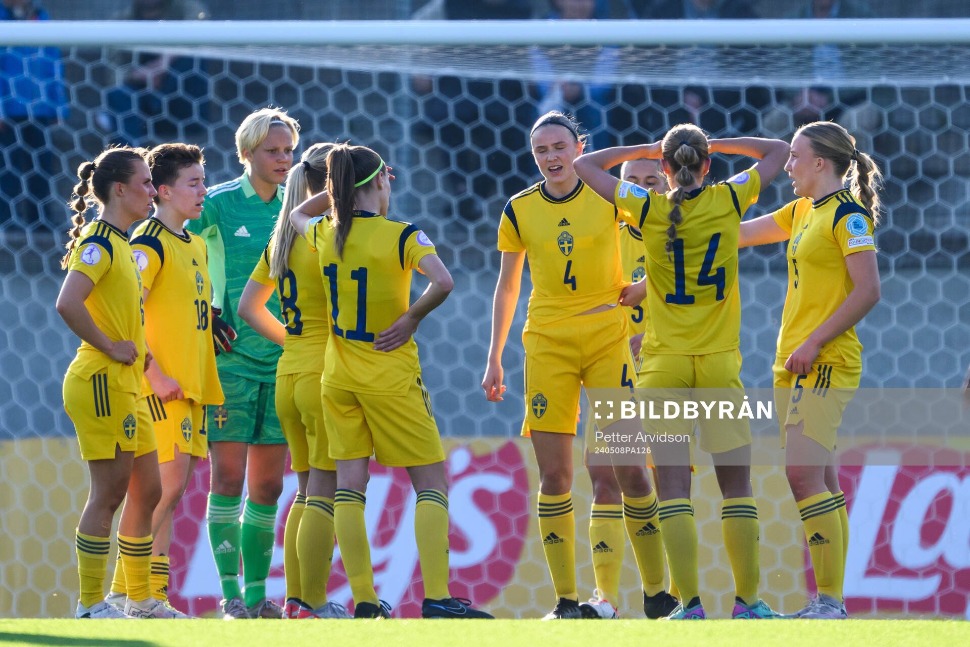 Fabienne Bartholdson of Sweden looks dejected