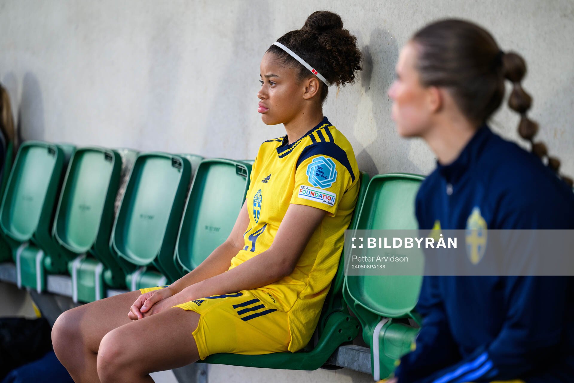 Felicia Schröder of Sweden looks dejected