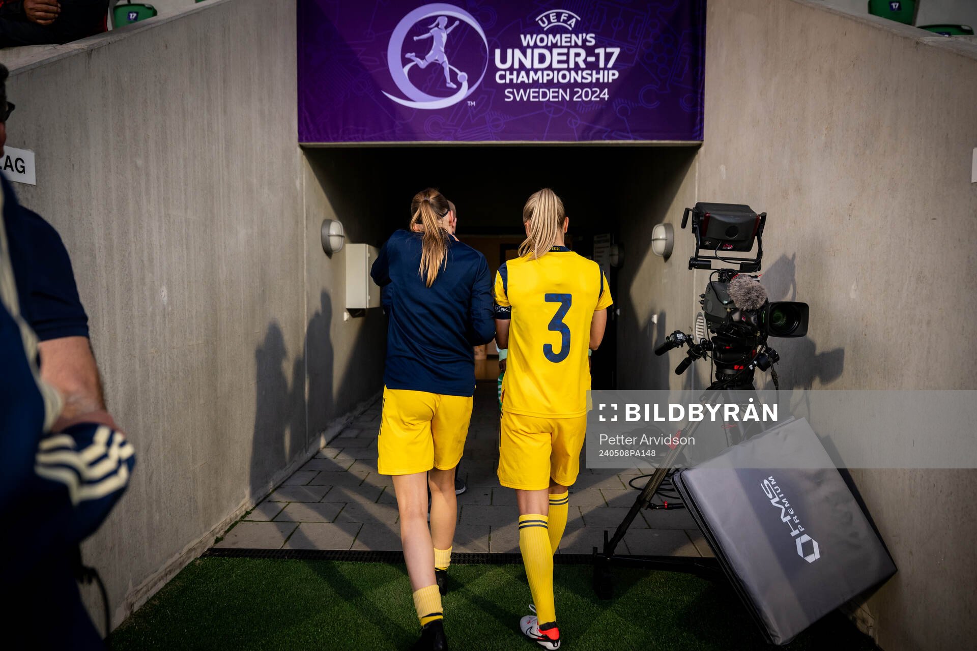 Alice Broman of Sweden leaves the pitch