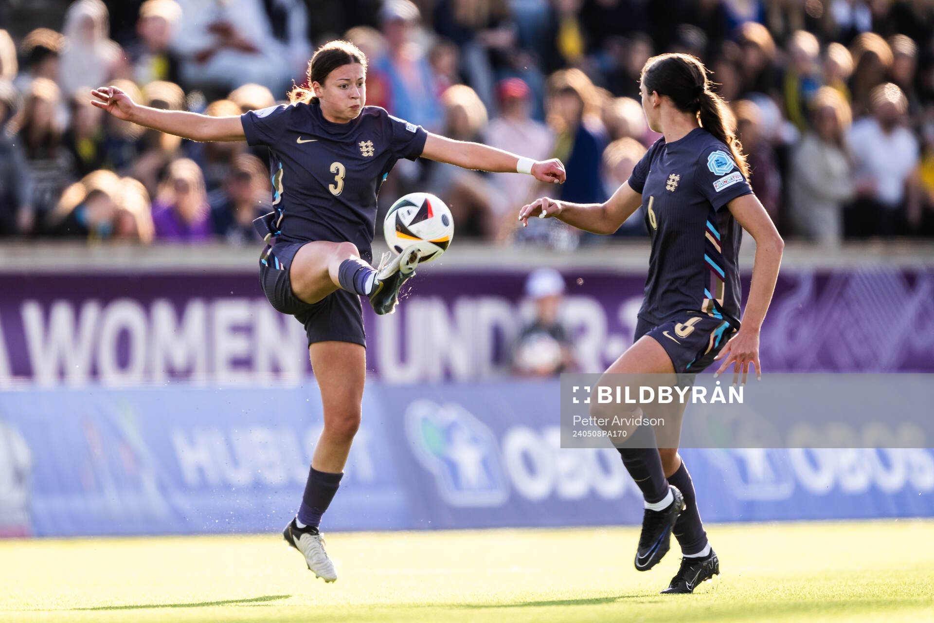 Rachel Maltby of England during the UEFA European Women’s Under-17 Championship match between Sweden and England on May 8, 2024 in Lund.