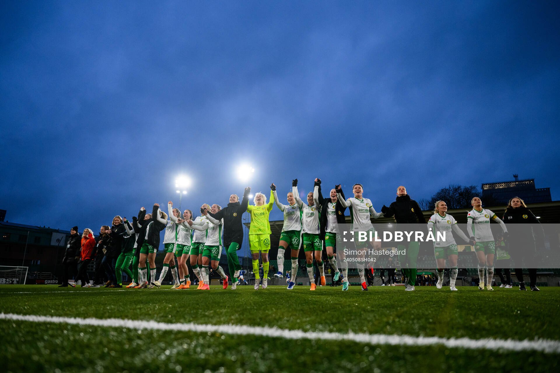 Hammarbys spelare jublar