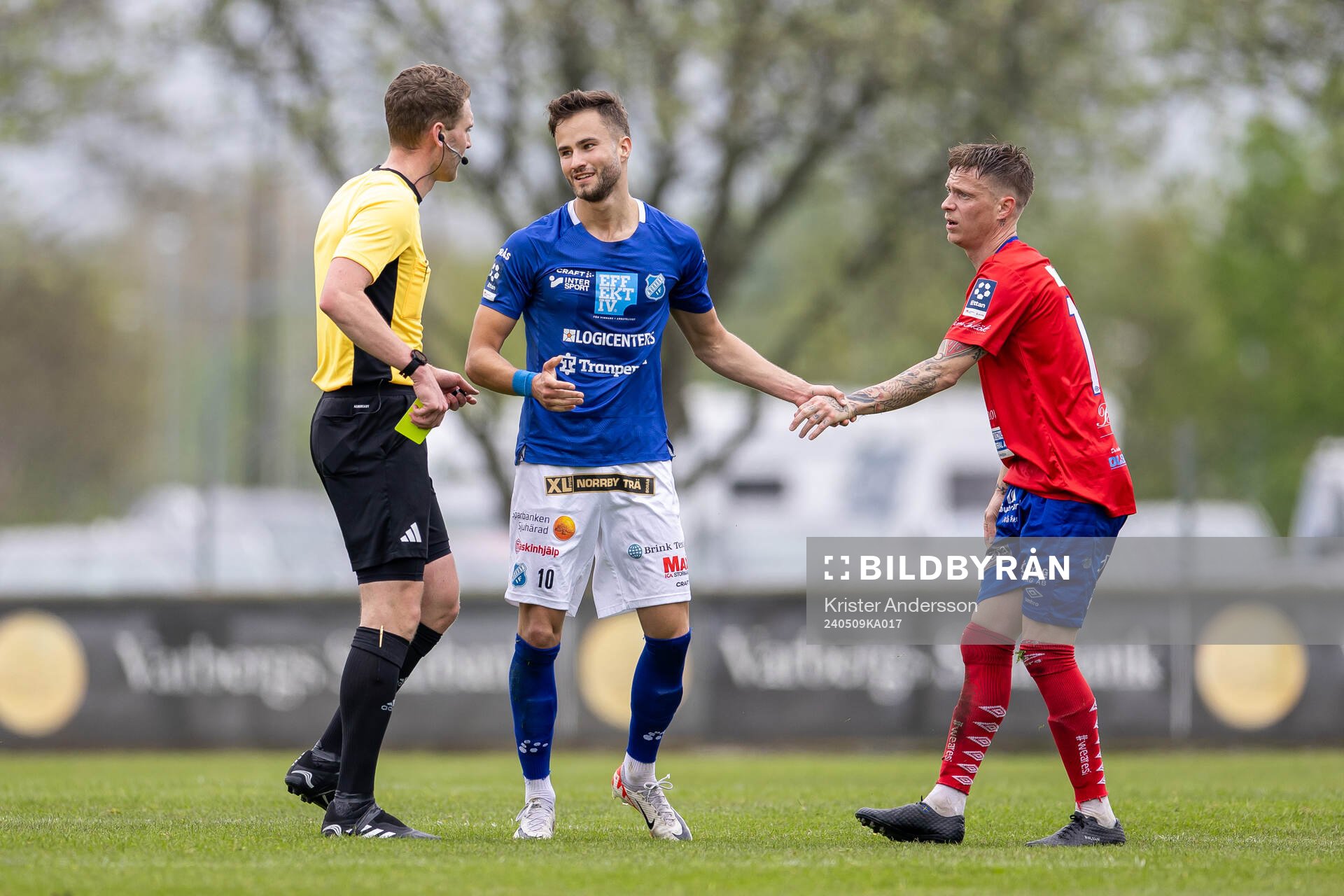 Domare Rasmus Eriksson, Norrbys Marcus Victorio och