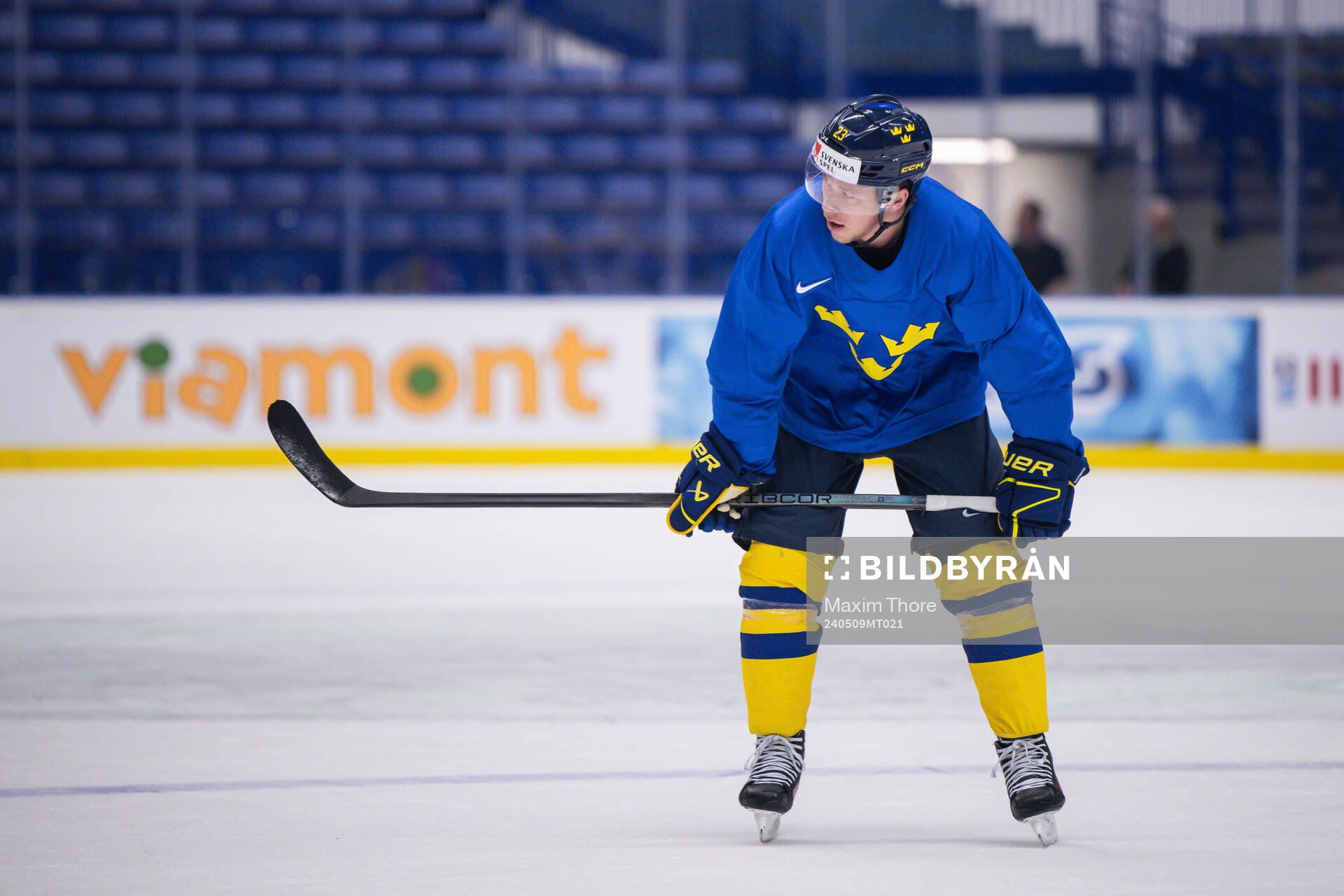 Lucas Raymond of Sweden at a practice session