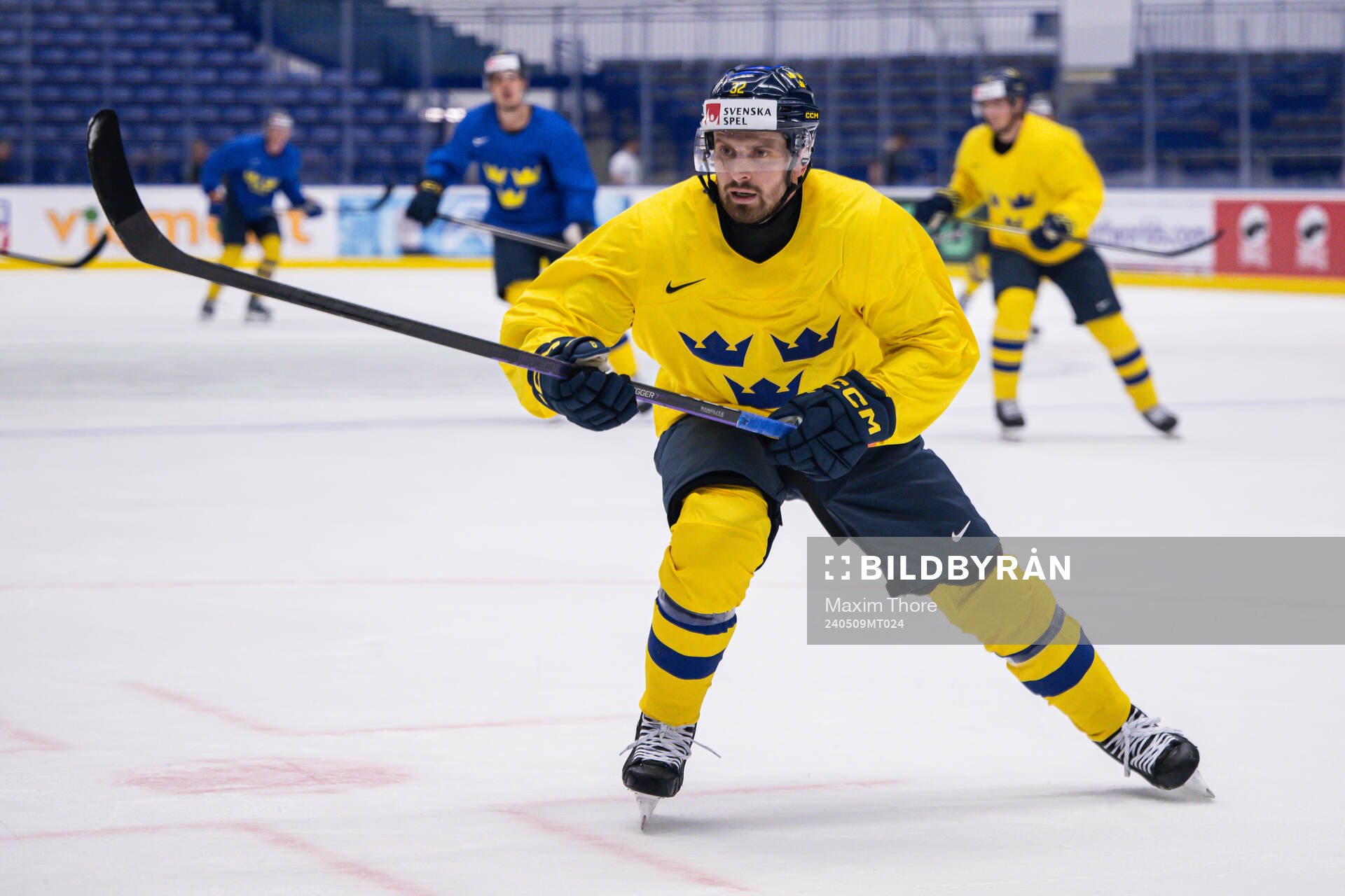Lukas Bengtsson of Sweden at a practice session