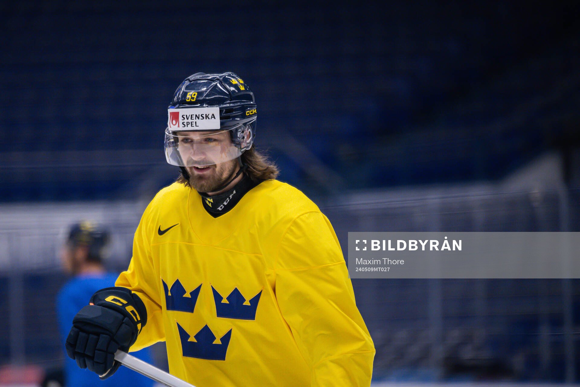 Linus Johansson of Sweden at a practice session