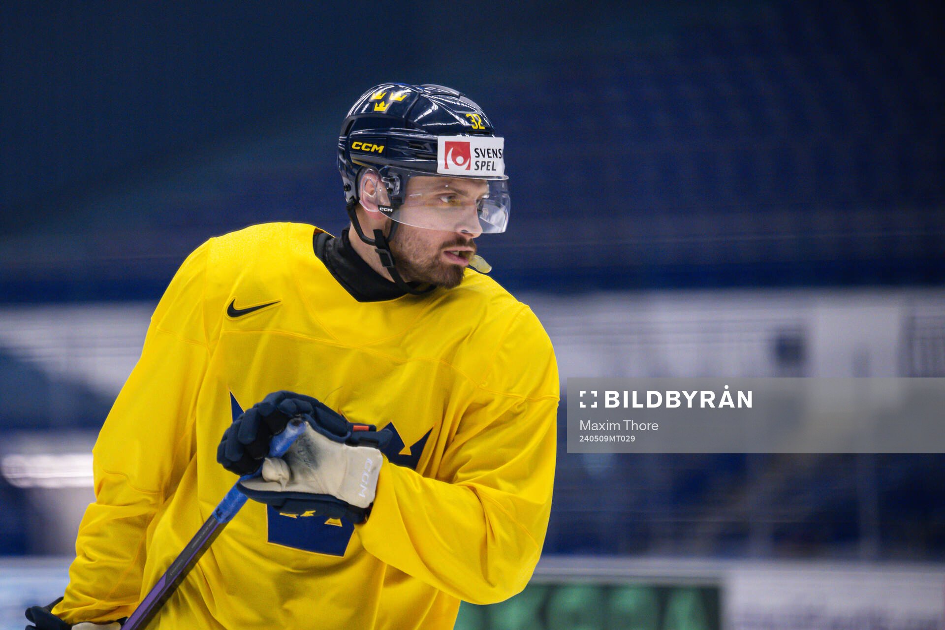 Lukas Bengtsson of Sweden at a practice session