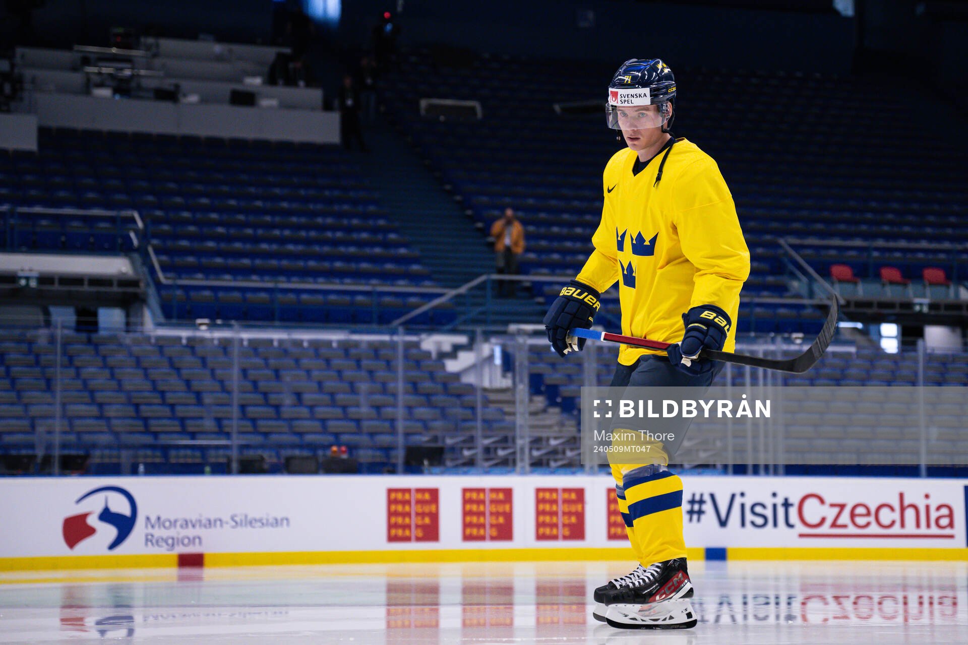 Victor Olofsson of Sweden at a practice session