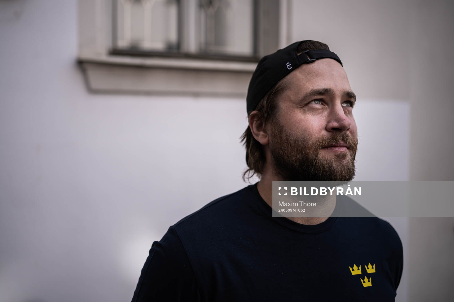 Victor Hedman poses for a portrait at a press event with