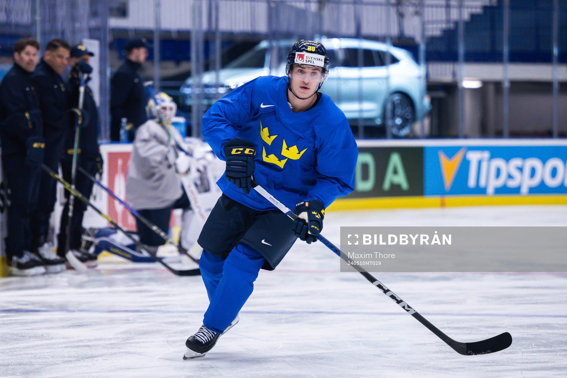 Pontus Holmberg of Sweden at a practice session