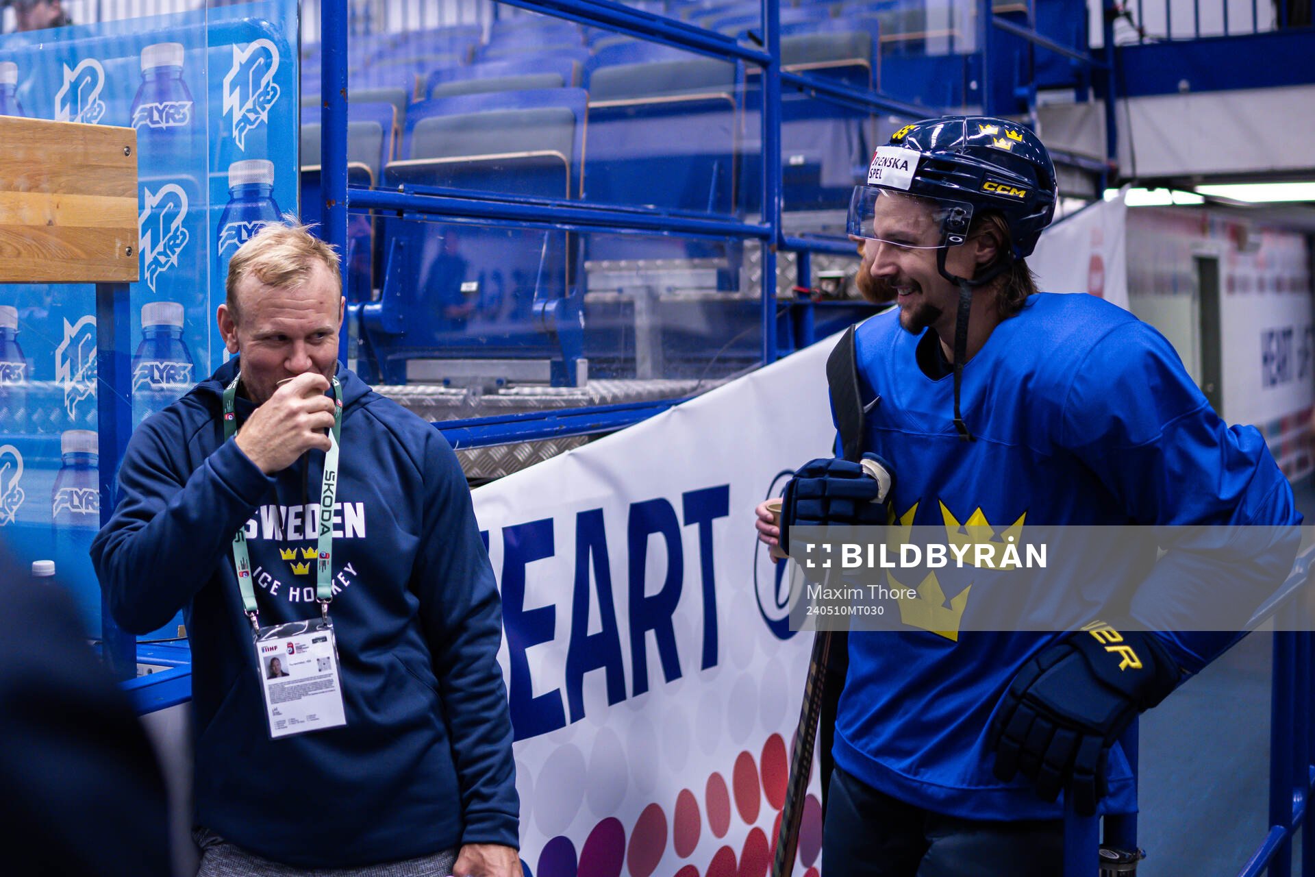 Assistant general manager Patric Hörnqvist and Erik