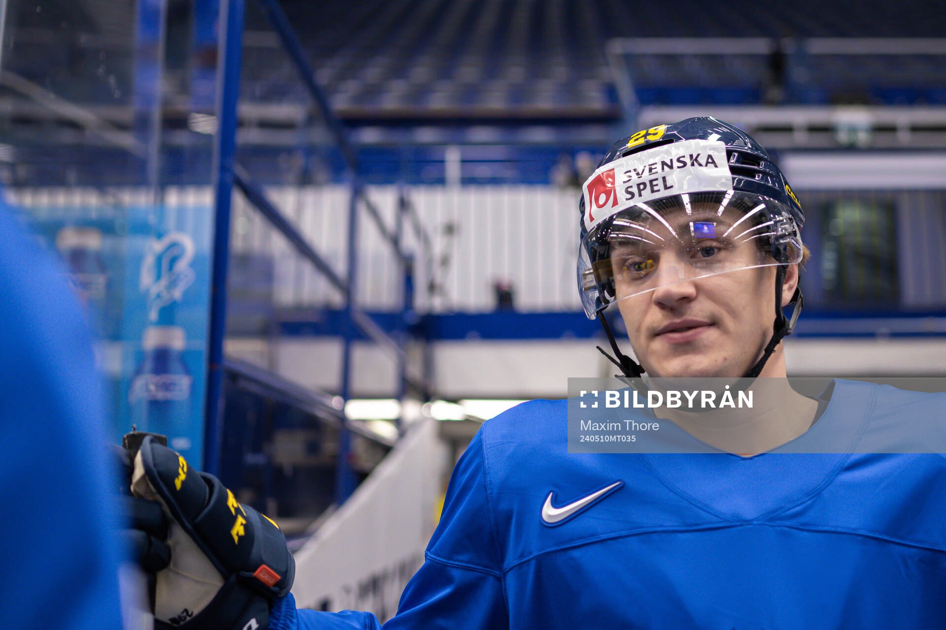 Pontus Holmberg of Sweden at a practice session