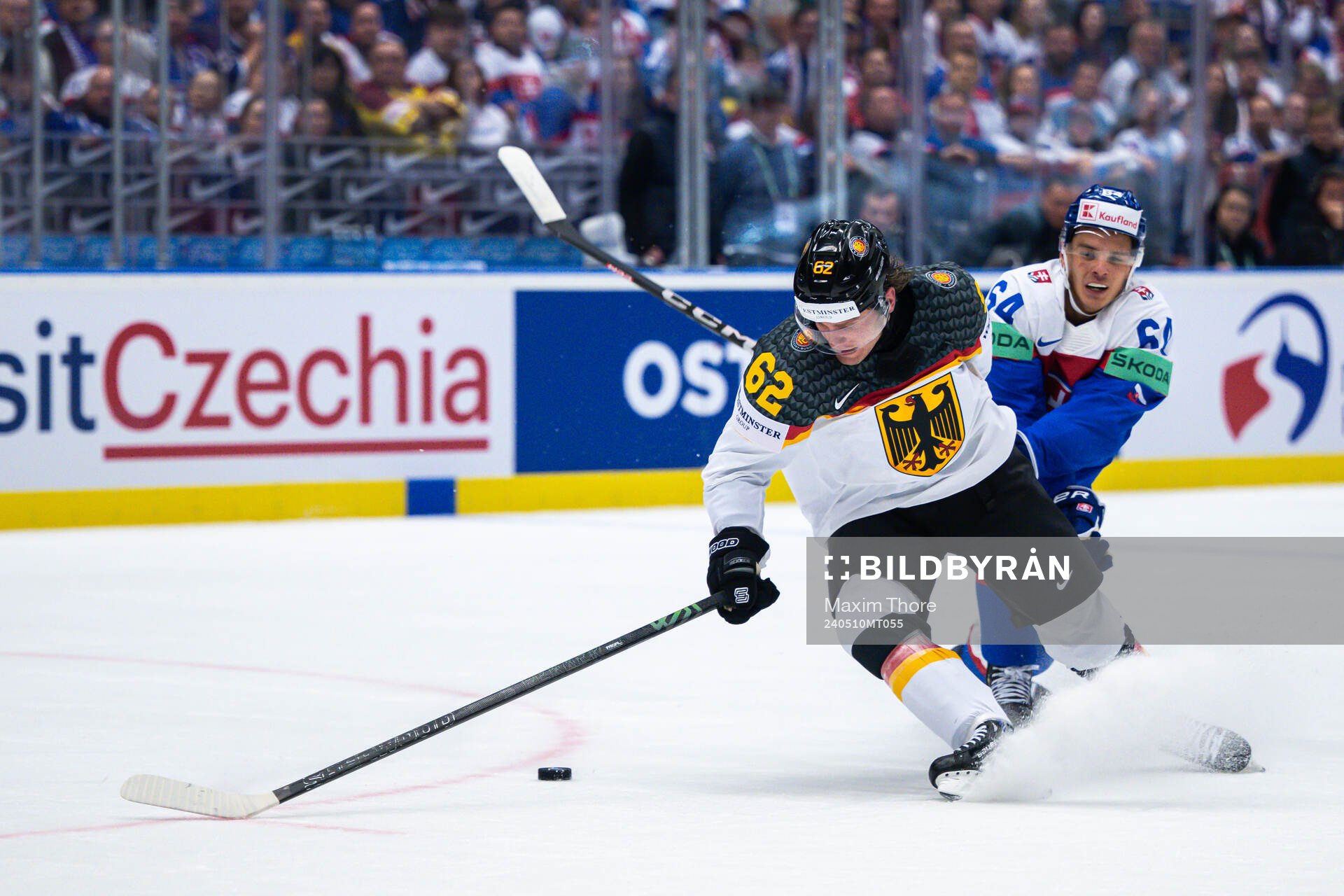 Parker Tuomie of Germany and Patrik Koch of Slovakia