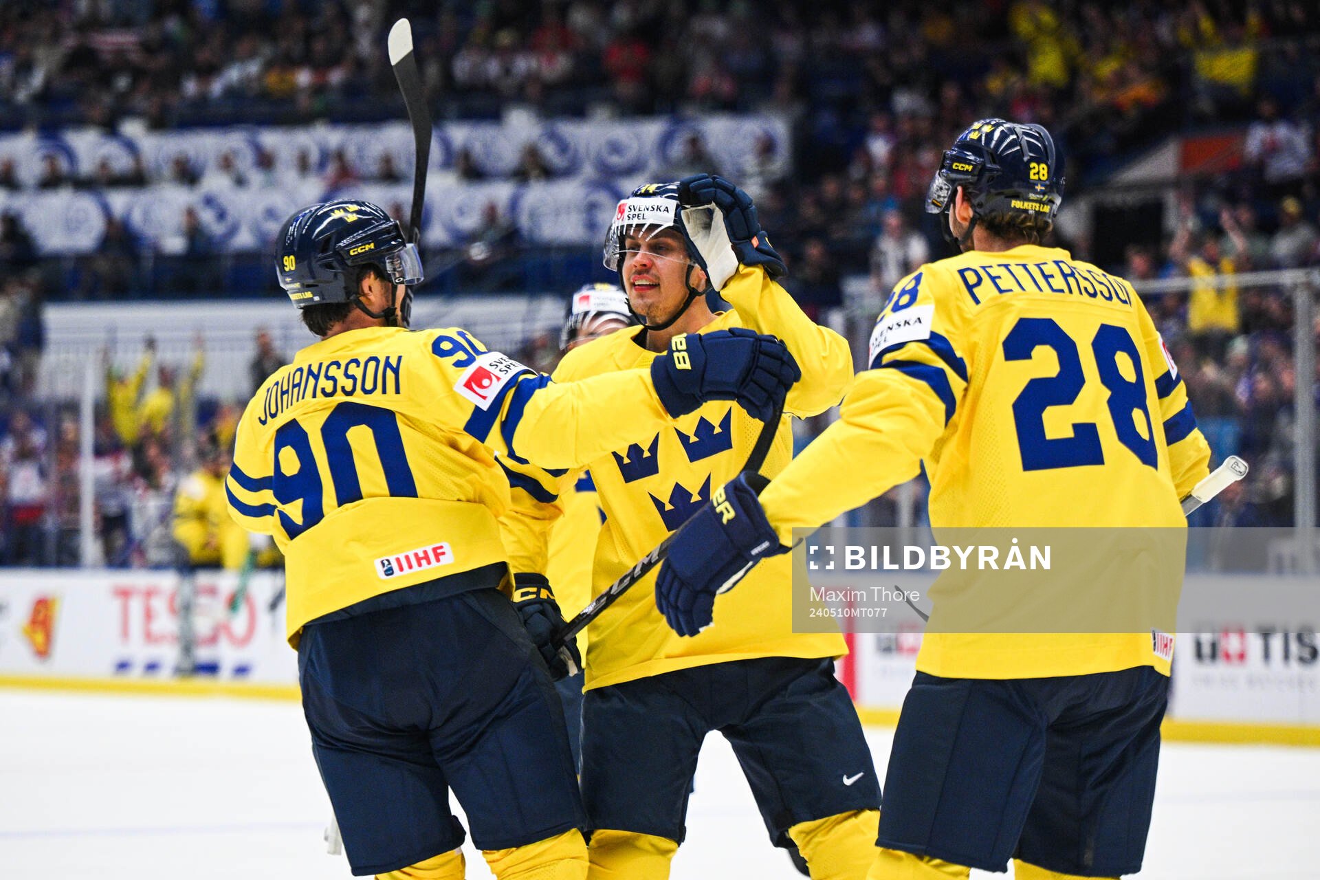 Joel Eriksson Ek of Sweden celebrates