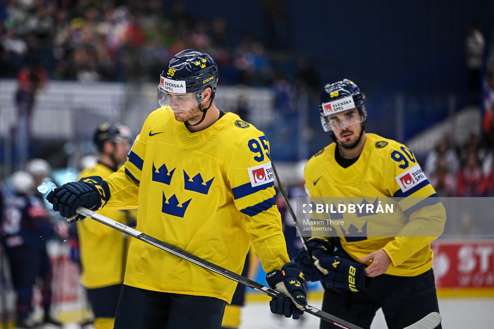 André Burakovsky and Marcus Johansson of Sweden