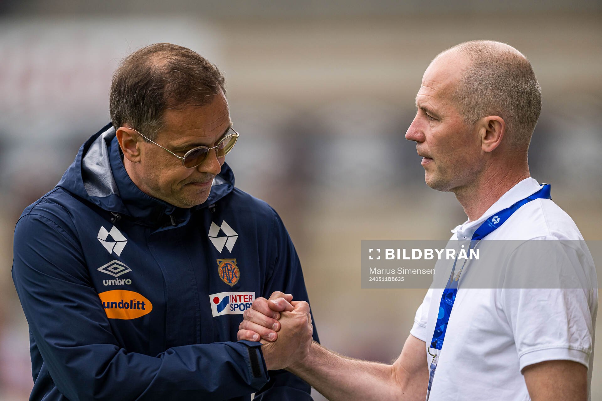 Christian Johnsen, head coach of Aalesund, and Bjørn Erik