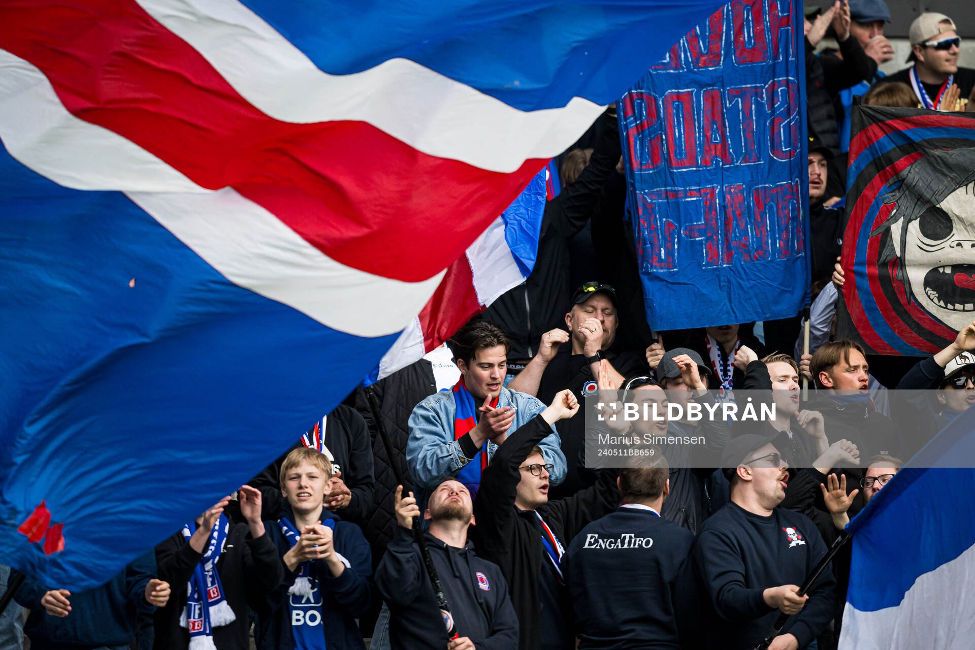 Spectators in the stands