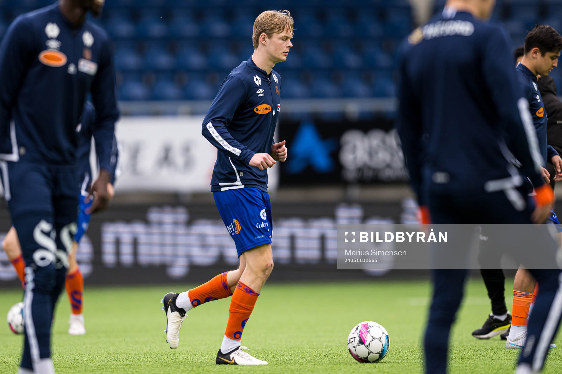 Simen Vatne Haram of Aalesund warms up