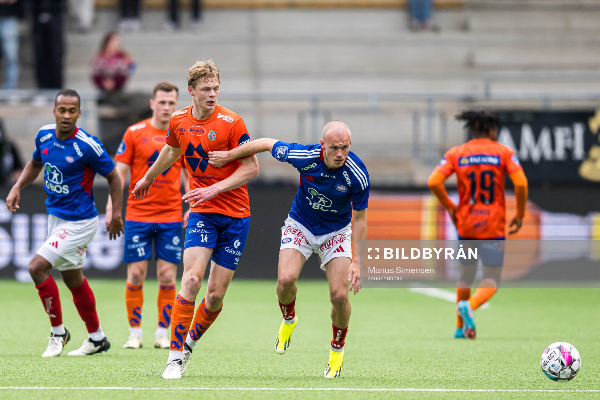 Simen Vatne Haram of Aalesund and Petter Strand of
