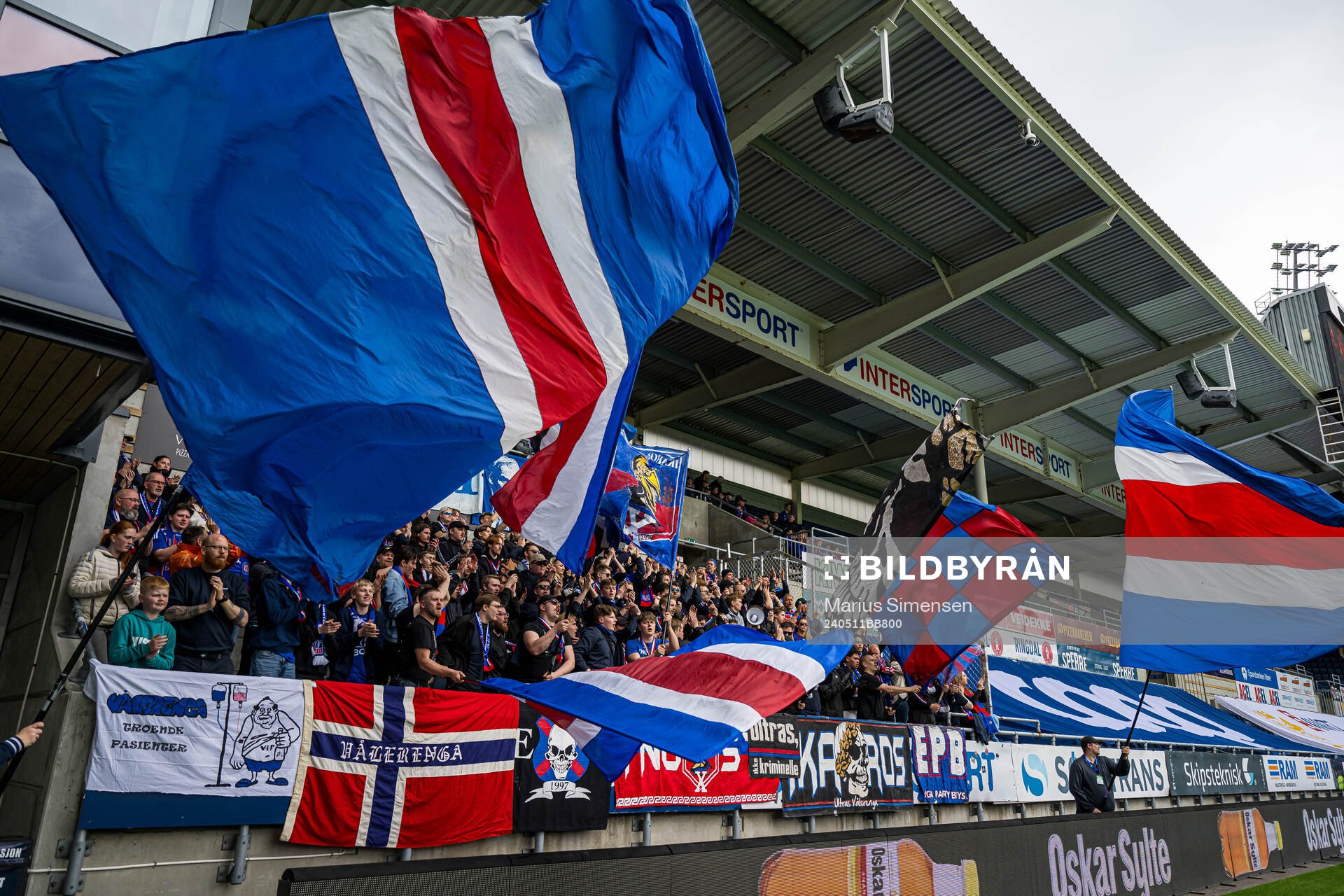 Spectators in the stands